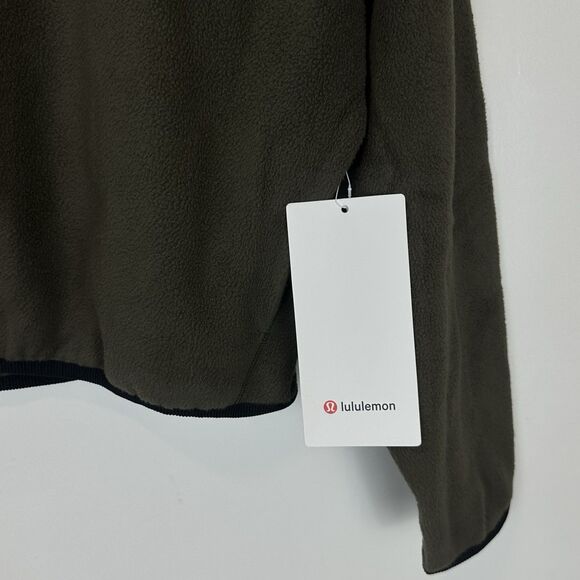 Lululemon Tumbled Fleece Half-Zip Jacket Olive Brown  Size: XS NWT - Picture 4 of 11